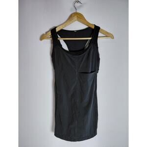 Lululemon logo Black Tank Top Knit Sleeveless Women-See Measurements